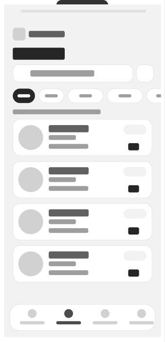 Grayscale wireframe of the Find tutors screen