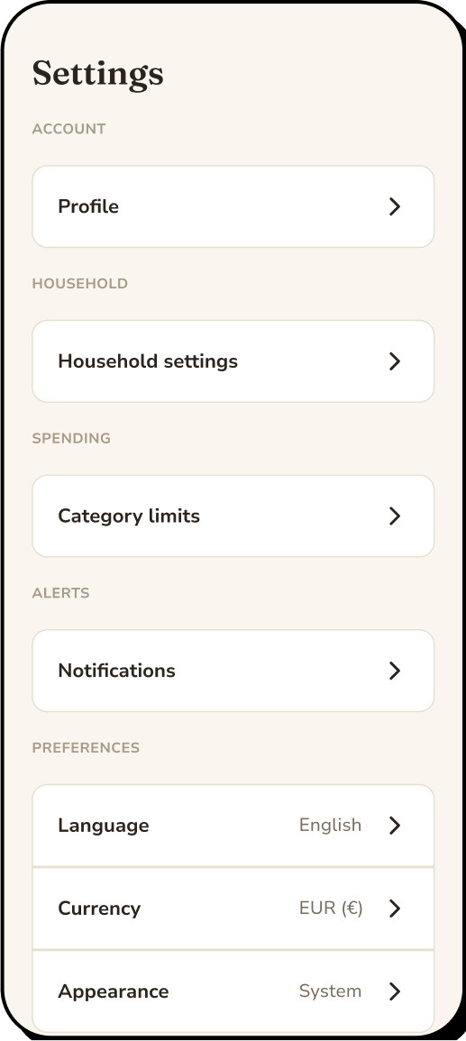 15 of 15. Settings